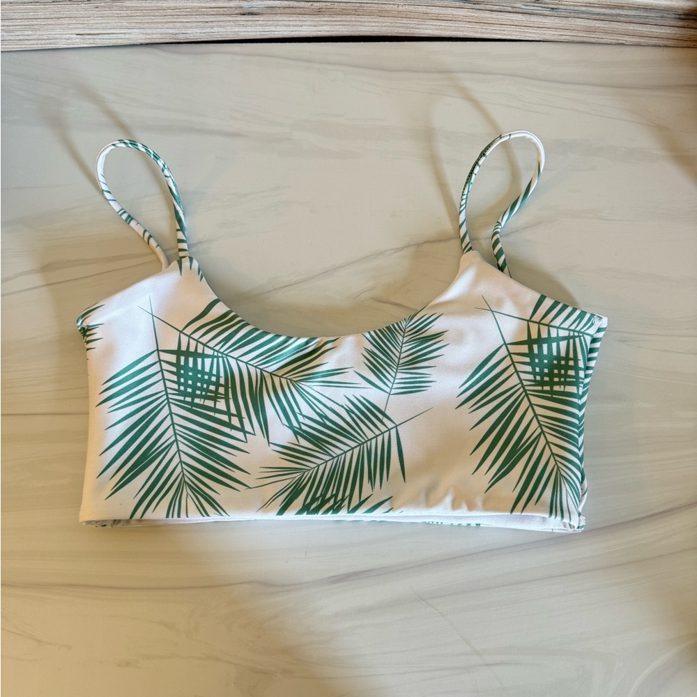 RaeLo Swim palm tree patterned bikini top